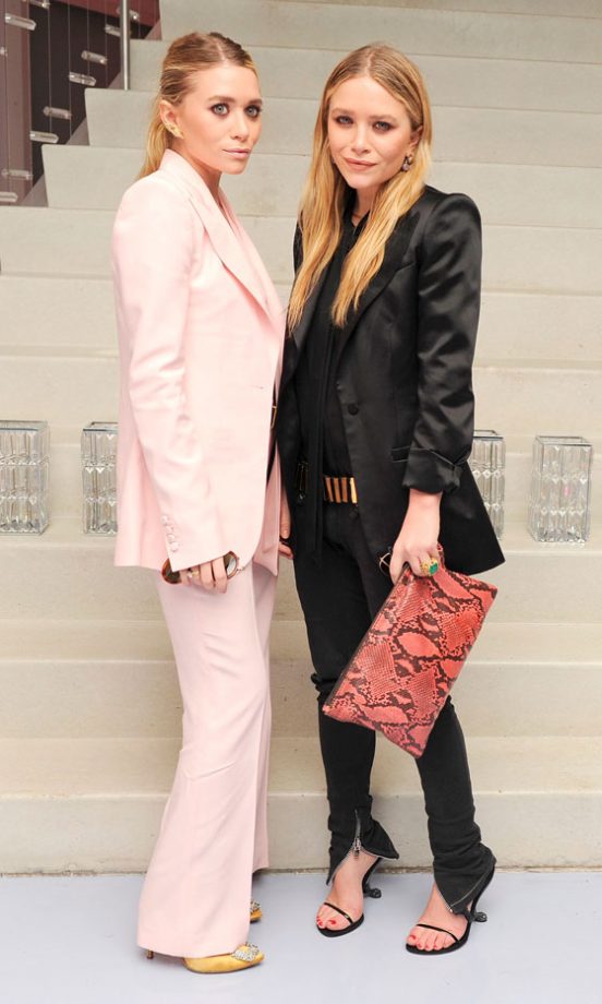 Ashley Olsen And Mary-Kate Olsen Wearing Suits From Their Label, The Row, At The CFDA Nominations, March 2011