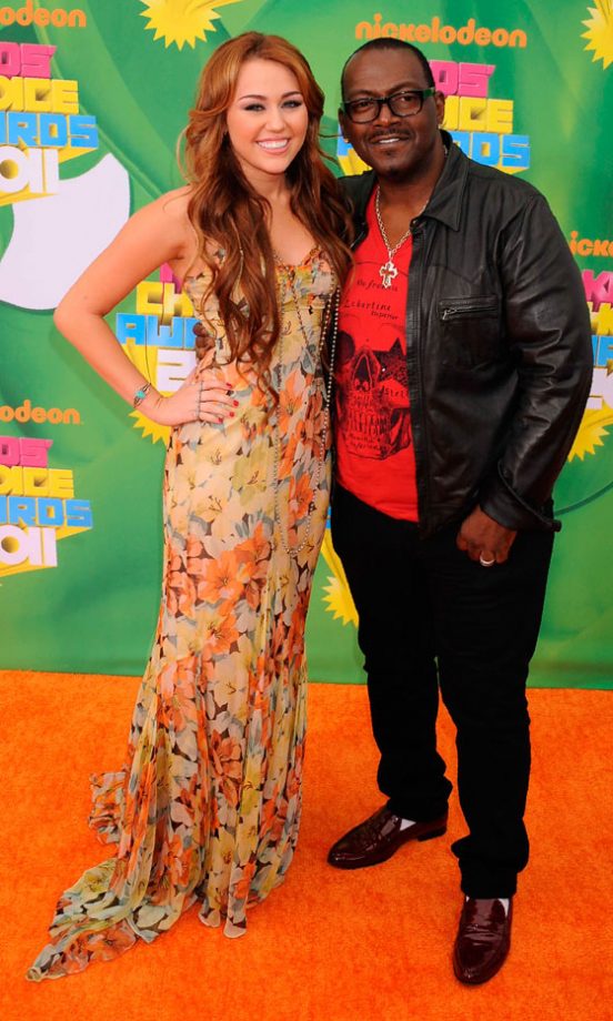 Miley Cyrus And Randy Jackson At The Nickelodeon Kids Choice Awards, 2011