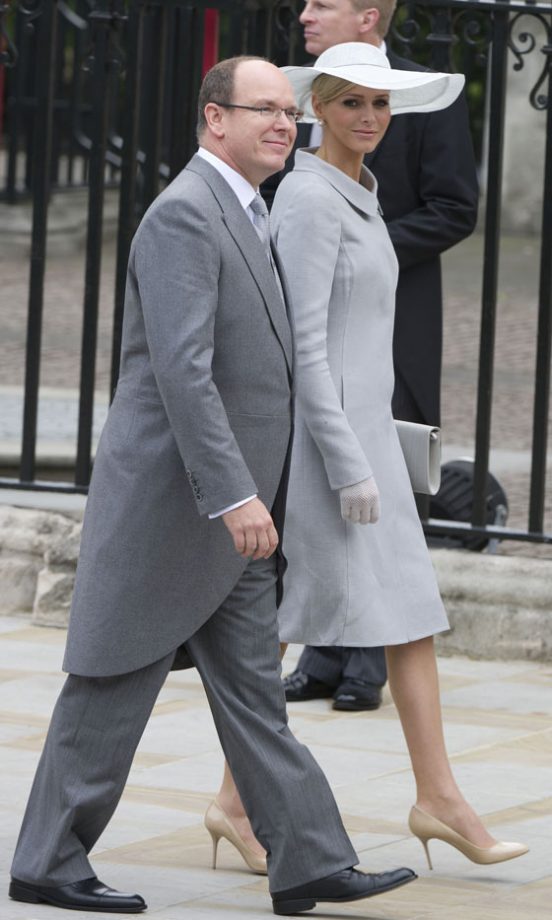Prince Albert Of Monaco And His Fiancee Charlene Wittstock Arrive At The Royal Wedding Of Prince William And Kate Middleton, 2011