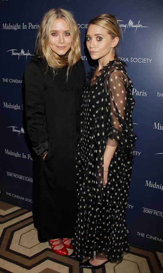Mary-Kate Olsen And Ashley Olsen At The Midnight In Paris Film Screening In New York, May 2011