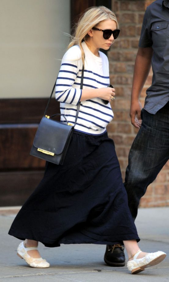 Ashley Olsen Rocks Off Duty Stripes Leaving The Greenwich Hotel In New York, May 2011
