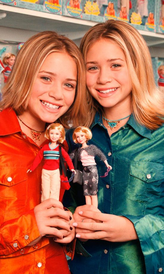 Mary-Kate Olsen And Ashley Olsen Unveil Their New Dolls At FAO Schwartz In New York, 2000