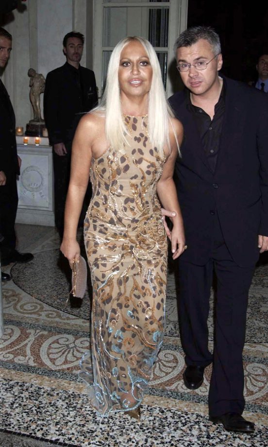 Donatella Versace Brings Her Own Unique Style To Jennifer Lopez's Wedding To Chris Judd In Italy, October 2001