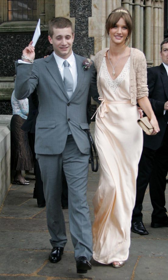 Rosie Huntington-Whitely With Then Boyfriend Tyrone Wood - She Looks Gorgeous! We Hope She Didn't Upstage The Bride, July 2008