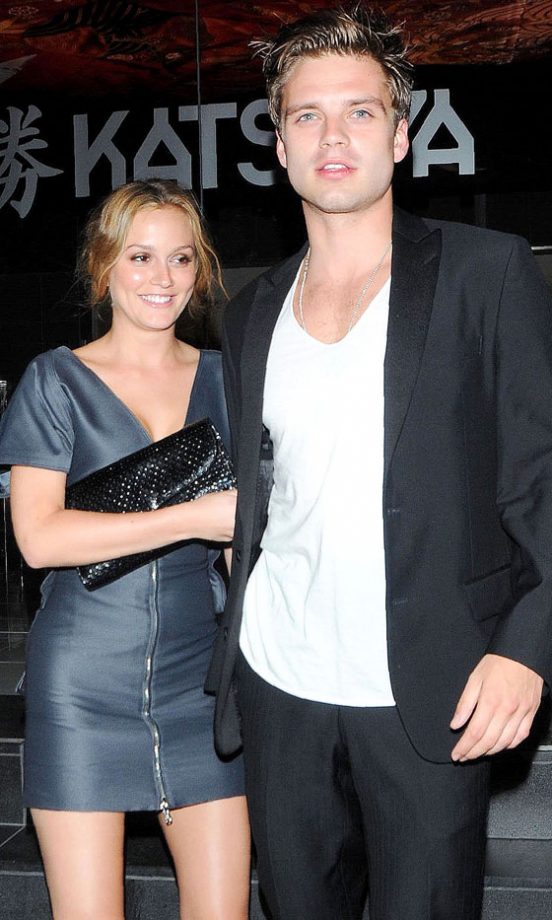 Leighton Meester And Sebastian Stan Leaving Katsuya Restaurant, 2009