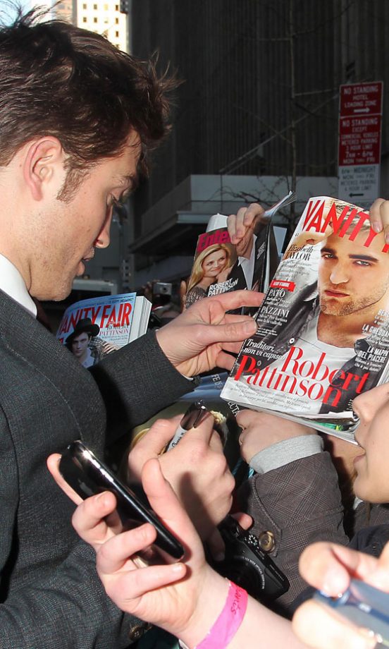Robert Pattinson With Fans At The New York Film Premiere Of Water For Elephants, 2011