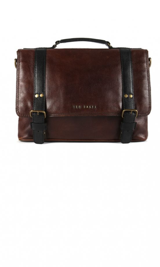 Ted Baker Contrast Strap Leather Satchel - In Stores Now