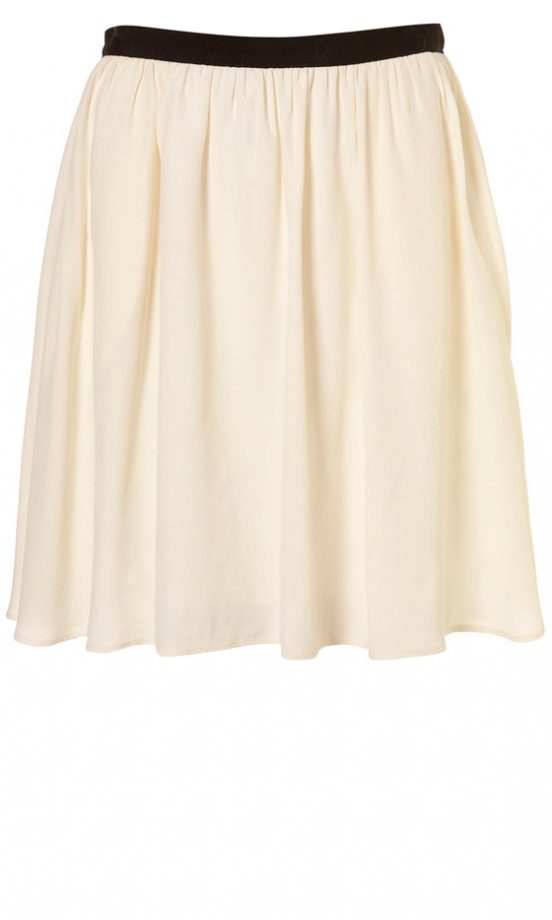 Topshop Cream Flippy Skirt, £26