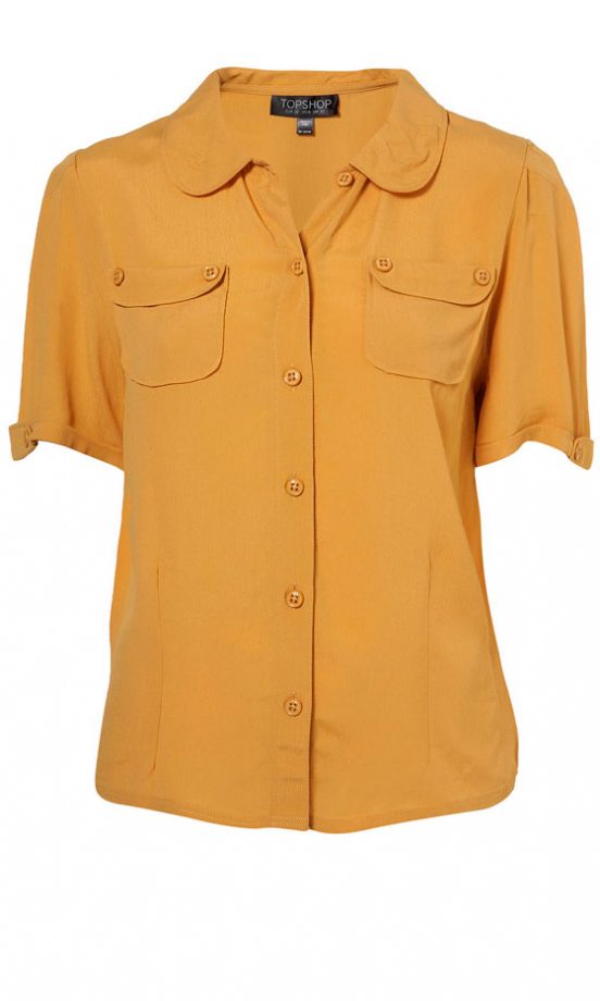 Topshop Yellow Peter Pan Collar Shirt, £34