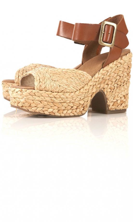 Topshop Leoni Natural Chunky Platform Heeled Sandal, £60