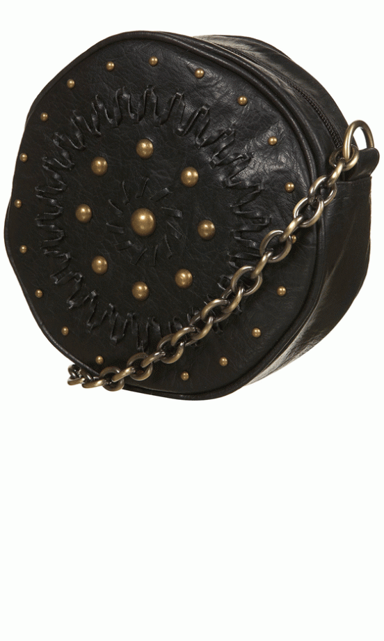 Topshop Black Studded Circle Bag, £30