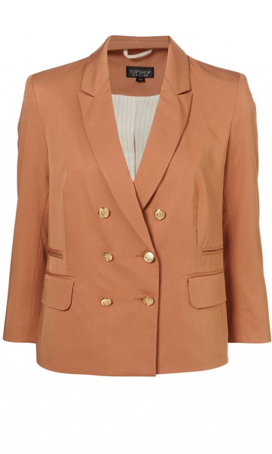 Topshop Peach Double Breasted Blazer, £65