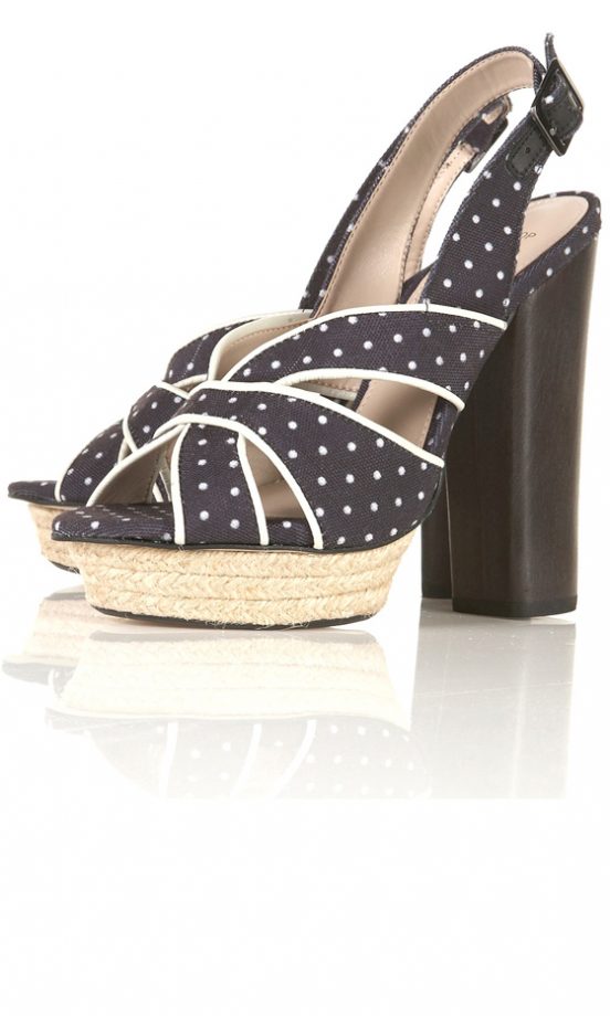 Topshop Spotty Espadrille Platform Sandal, £75