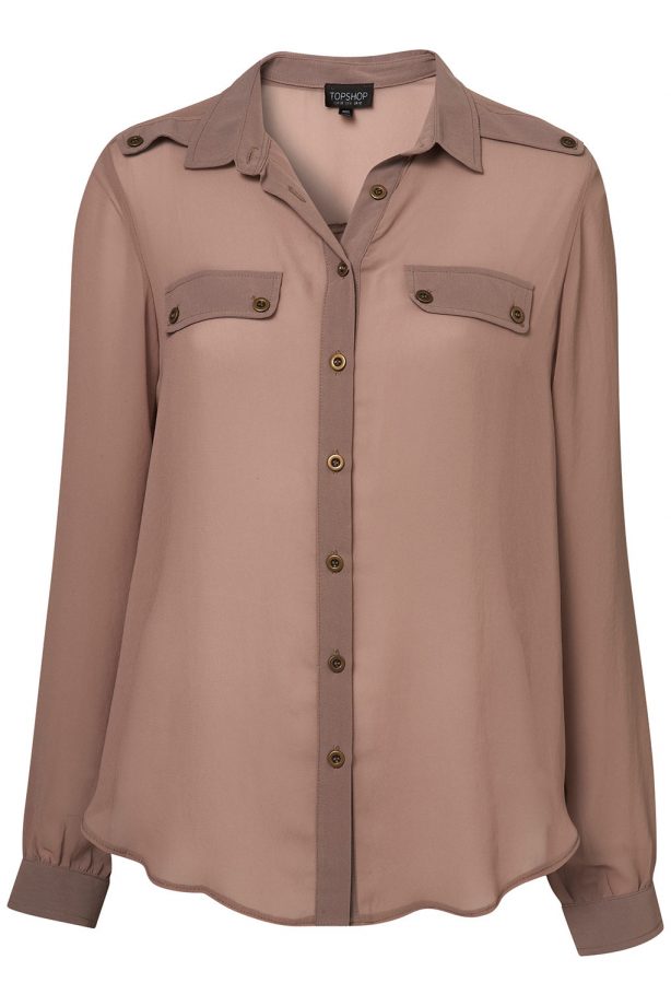 Topshop Chiffon Military Shirt, £35