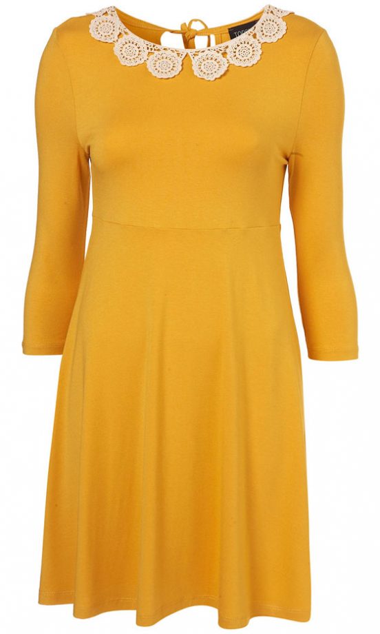 Topshop Crochet Collar Jersey Dress, £29