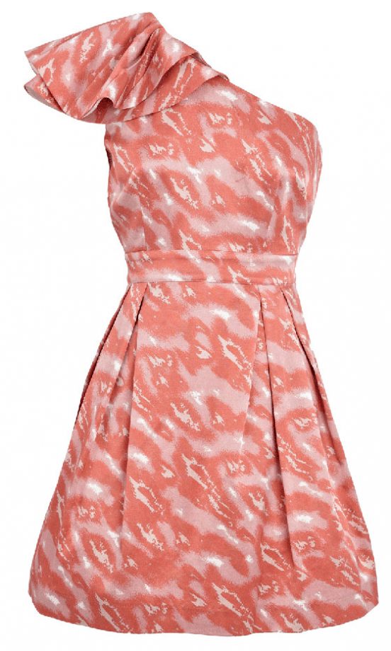 Warehouse Blurred Abstract One Shoulder Dress, £75