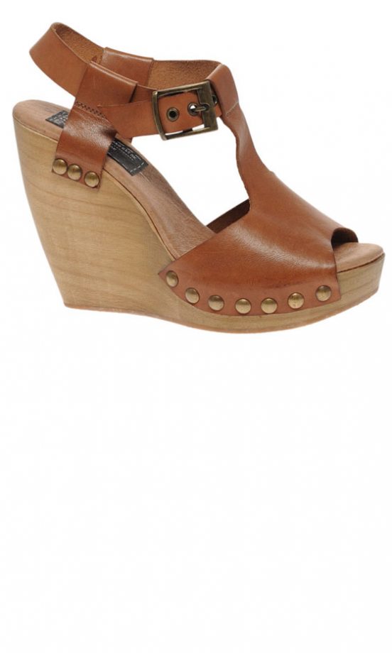 Bertie Wooden Stud Detail Wedge Sandal, £85