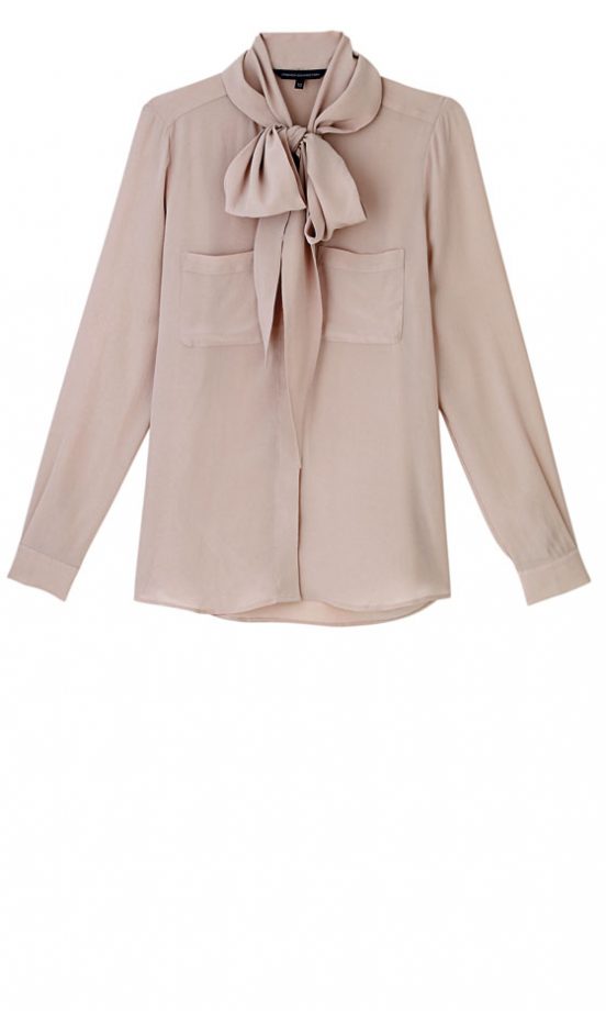 French Connection Silk Tie-Neck Top, £92