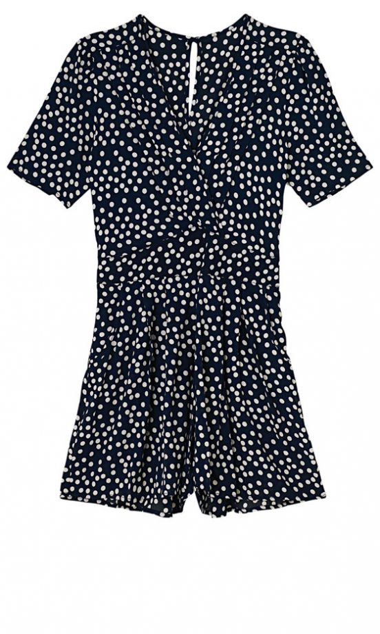 H! By Henry Holland Navy Polka Dot Playsuit, £35