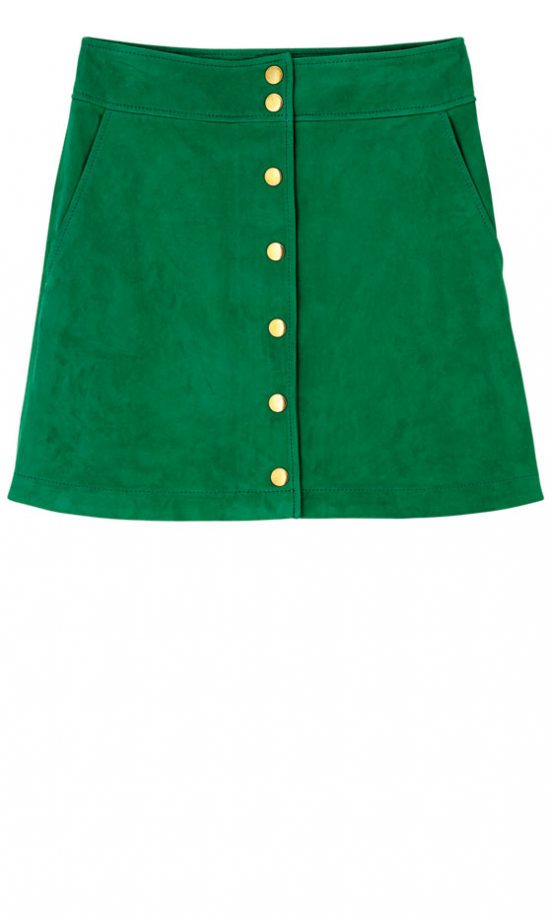 Mango Green Button Skirt, £124.90 - In Store Only