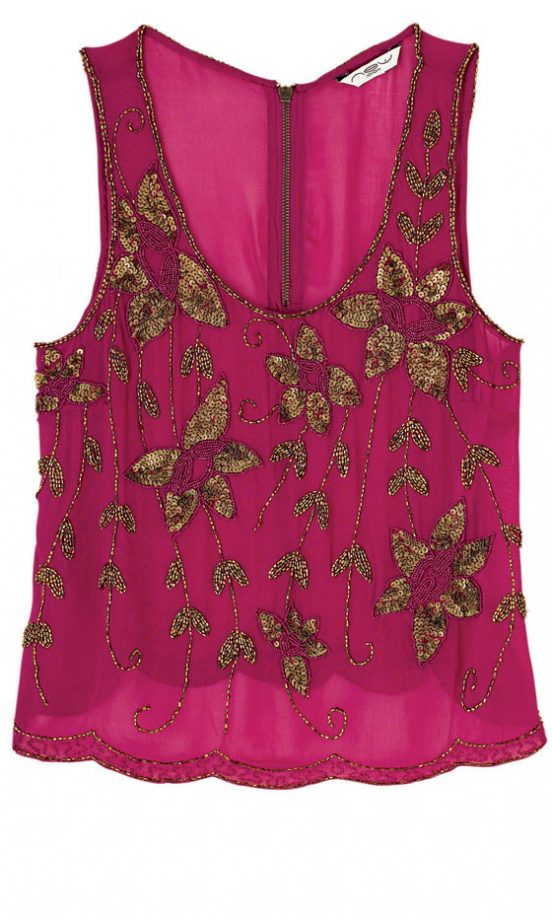 New Look Sequin Flower Vest Top, £29.99