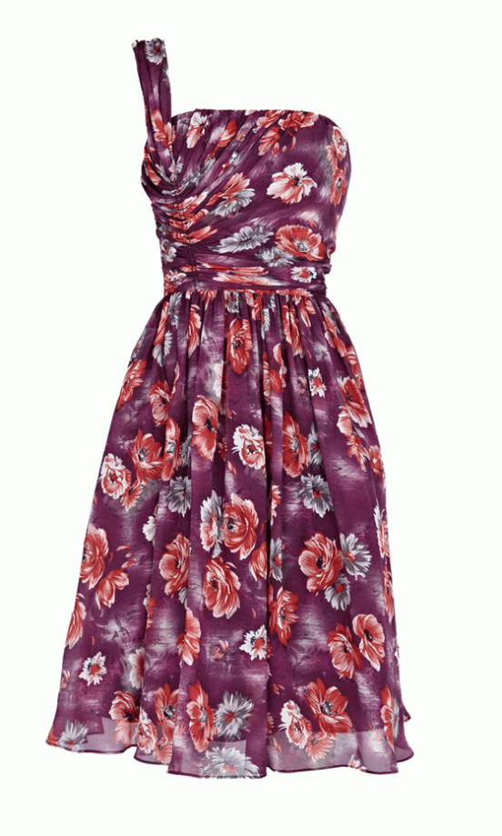 Oasis Vintage Collection Purple Grecian Prom Dress, £150