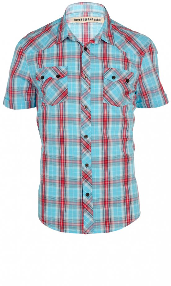 River Island Blue Checked Shirt, £24.99