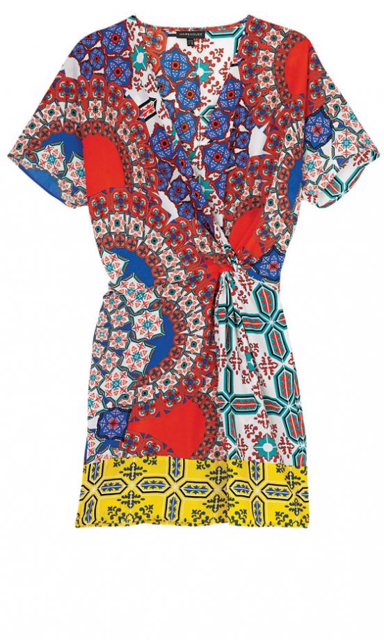 Warehouse Brazil Tile Print Twist Dress, £60