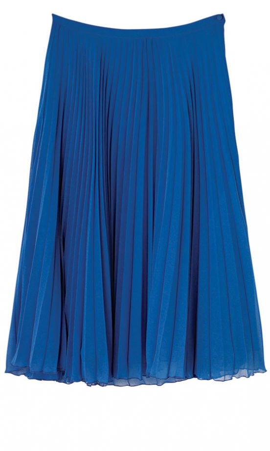 Zara Blue Pleated Skirt, £39.99 - In Store Only