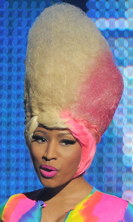 Nicki Minaj Sports A Marge Simpson Style Beehive On Her Latest Tour In LA