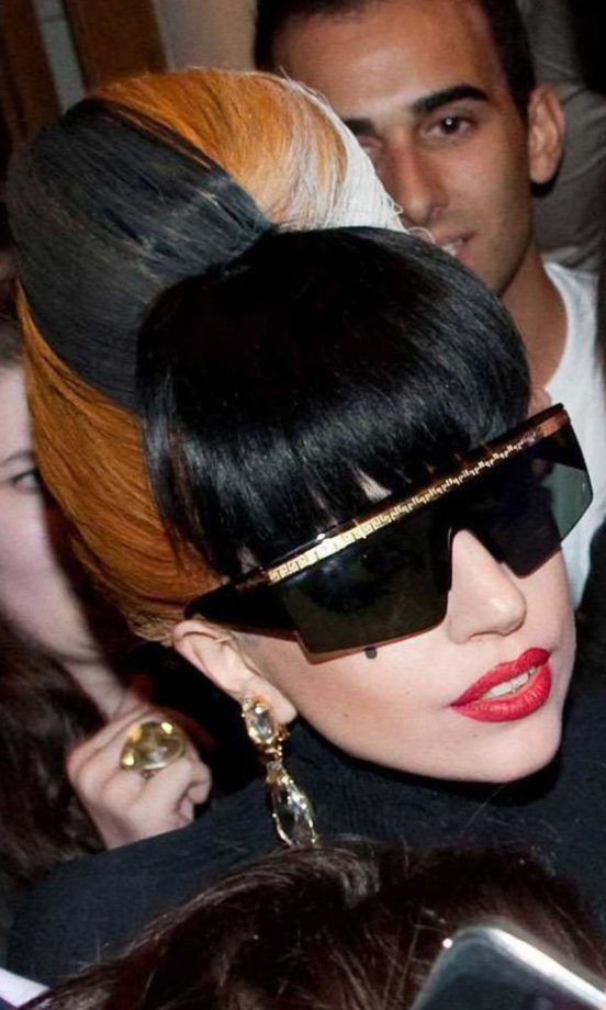 Lady Gaga Makes The Beehive Style Her Own Whilst Leaving The Park Hyatt Hotel In France, 2011