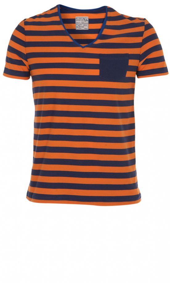 Burton One Pocket Orange Stripe T-Shirt, £14
