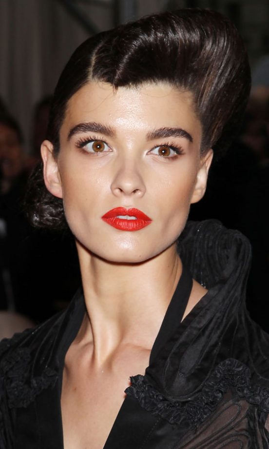 Crystal Renn Was Daring At The Met Ball 2011 With A Sculptured Hairstyle