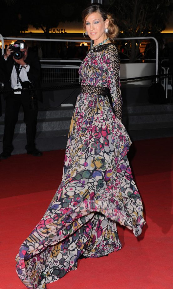 Sarah Jessica Parker Works her Flowing Floral Dress At Cannes, 2011