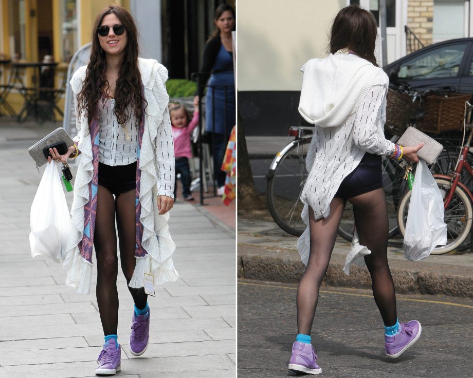 Eliza Doolittle spotted out and about in London in a very Lady Gaga pair of pants