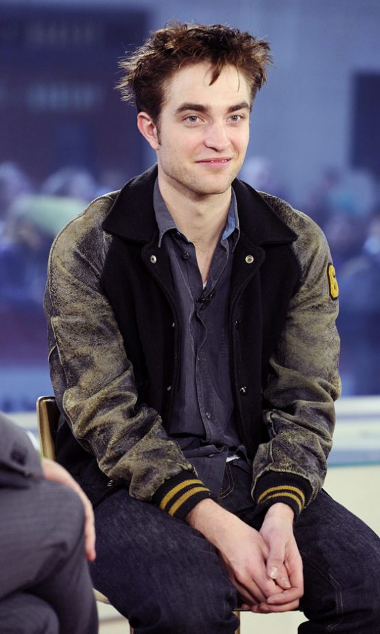 Robert Pattinson Ditches The Premiere Suits For A Baseball Jacket On The Today Show In New York, April 2011
