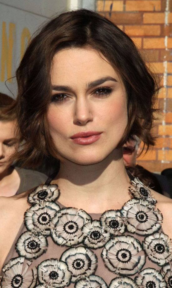 Keira Knightley Curls The Ends Of Her Blunt Bob Hairstyle For A Romantic Look, 2011