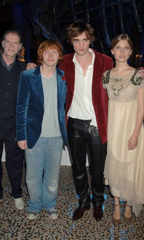 Robert Pattinson Wearing Leather Trousers For The Harry Potter And The Goblet Of Fire Premiere In London, 2005