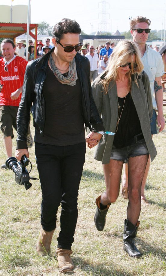 Kate Moss And Husband-To-Be Jamie Hince At Glastonbury Festival, 2010