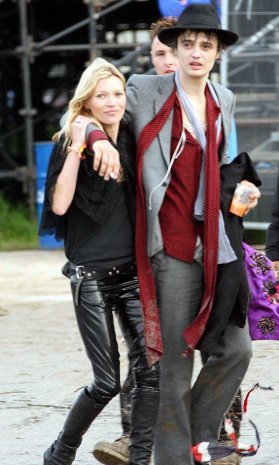 Kate Moss And Rocker Pete Doherty At Glastonbury Festival, 2007