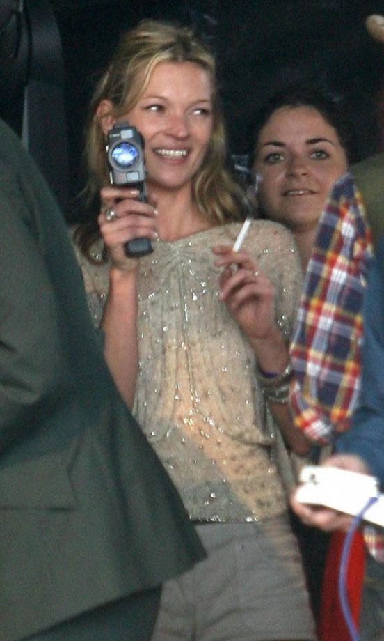 Kate Moss Filming Pete Doherty On Stage At Glastonbury Festival, 2007