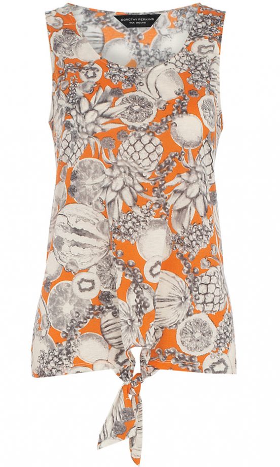 Dorothy Perkins Orange Tie Fruit Vest, £12.80