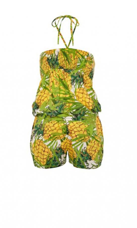 River Island Green Pineapple Print Playsuit, £16.99