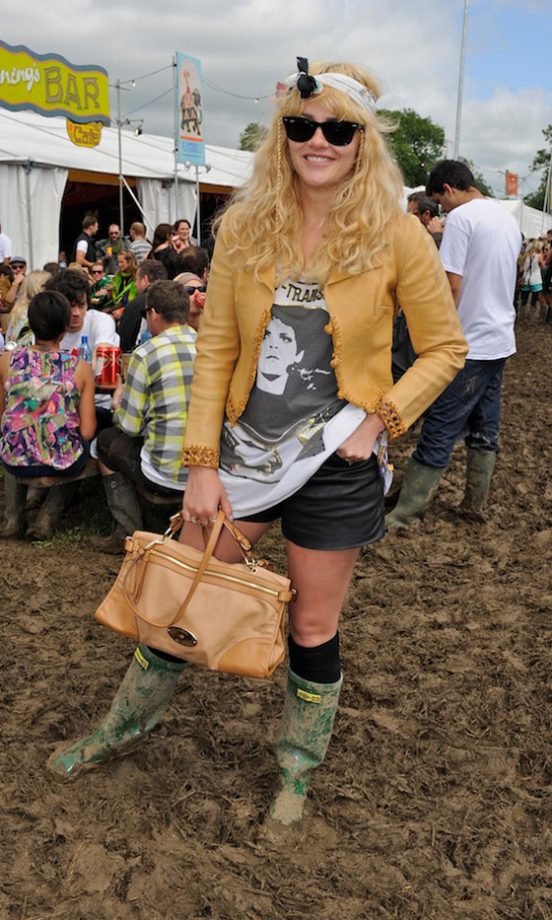 Alice Gold Carrying A Mulberry Taylor Bag At Glastonbury Festival 2011
