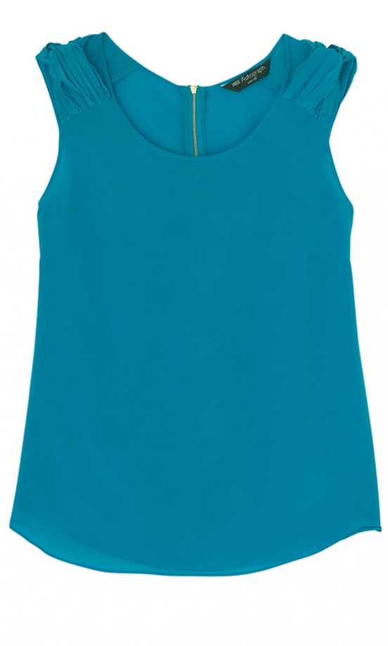 Marks & Spencer Blue Sleeveless Blouse, £35 - In Store Only