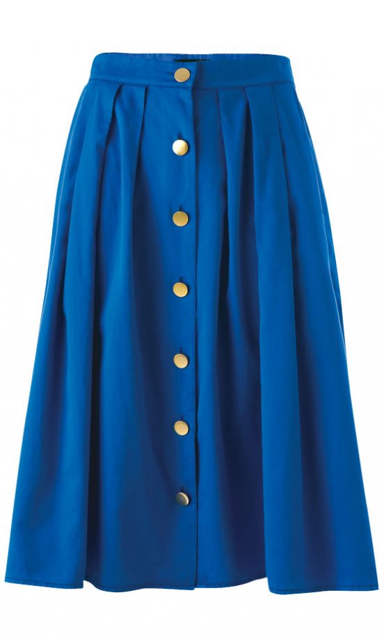 Mango Pleated Blue Skirt, £44.90