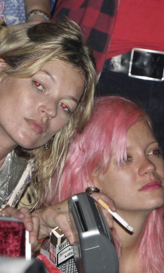 Kate Moss With Lily Allen At Glastonbury, 2008