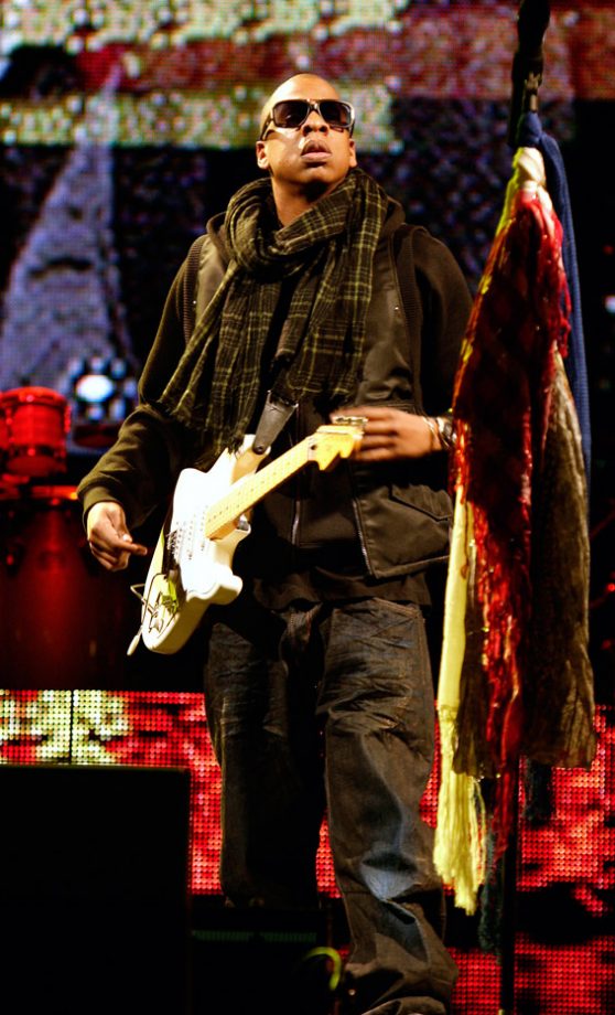 Jay-Z Is the Guitar Hero At Glastonbury 2008
