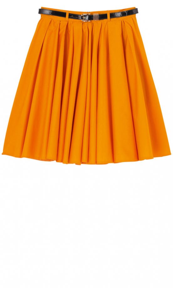 River Island Pleated Orange Skirt, £34.99 - In Store Only