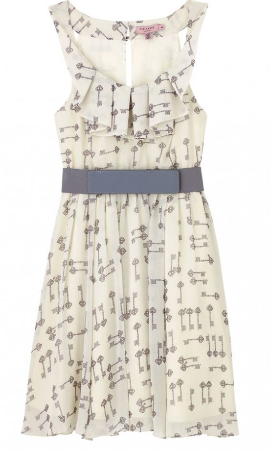 Ted Baker Printed Cream Dress, £139 - In Store Only